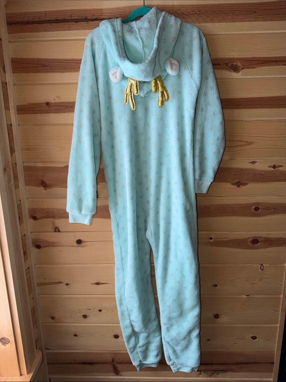 Limited Too Mint Green Hooded Fleece One-Piece Footie